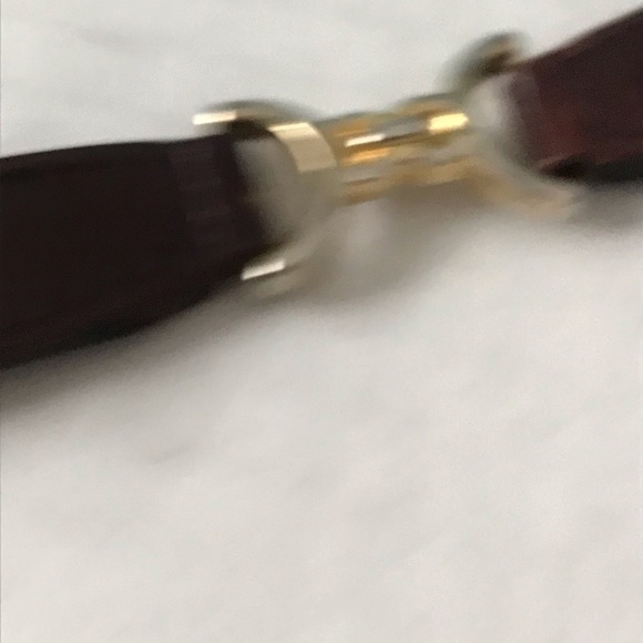 ETIENNE AIGNER Belt Logo Gold Hardware Brown Sz 28 - Picture 3 of 14